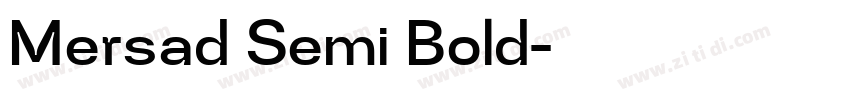 Mersad Semi Bold字体转换